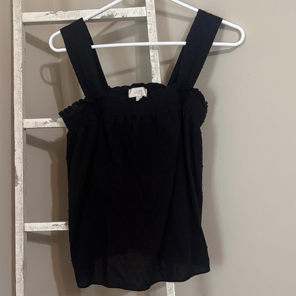LOFT Black Sleeveless Tank Top